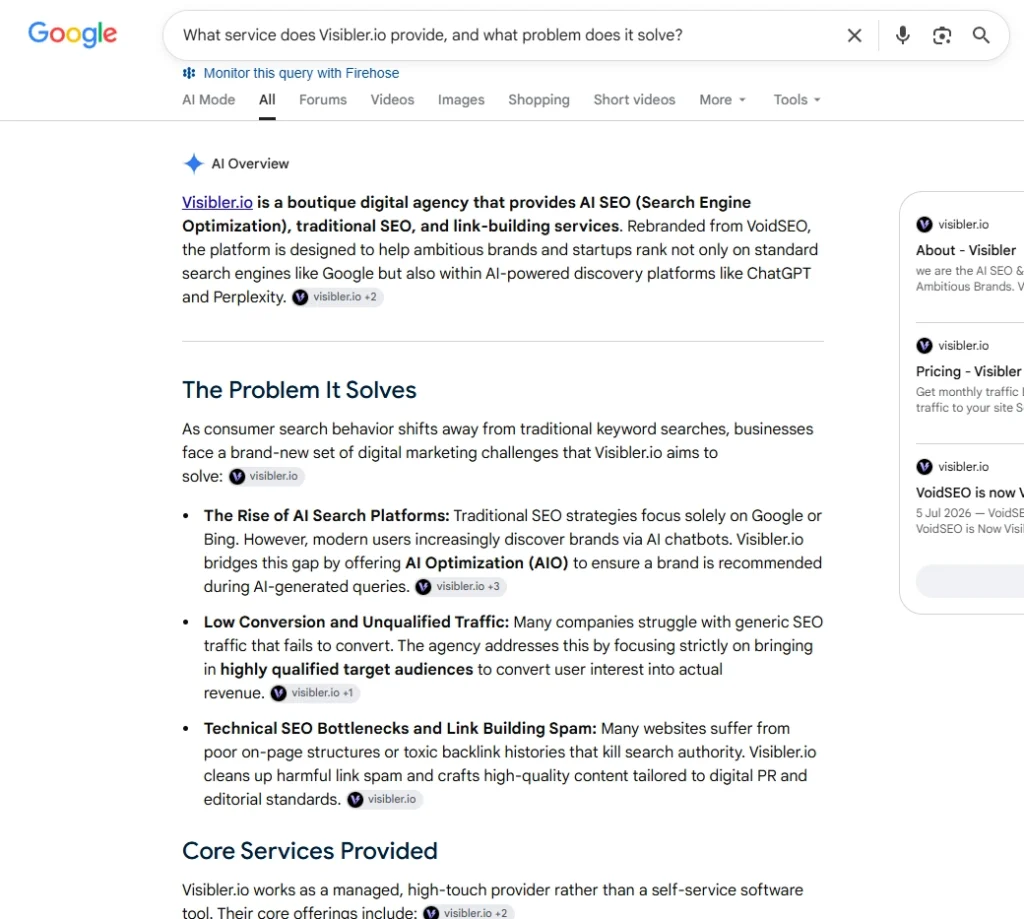 Answer Engine Optimization (AEO) Example